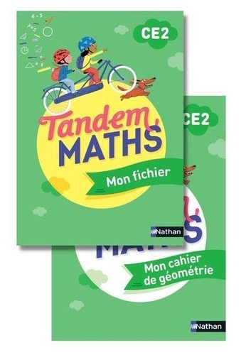 Christophe Gilger et Catherine Grosjean - Maths CE2 Tandem - Pack en 2 volumes : Mon fichier avec Mon cahier de géométrie.