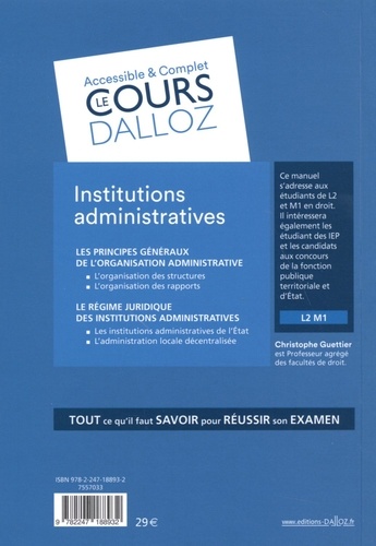 Institutions administratives 7e édition