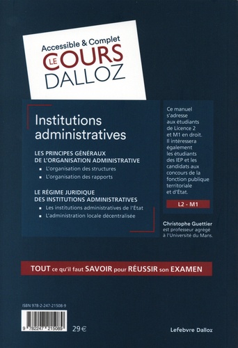 Institutions administratives 8e édition