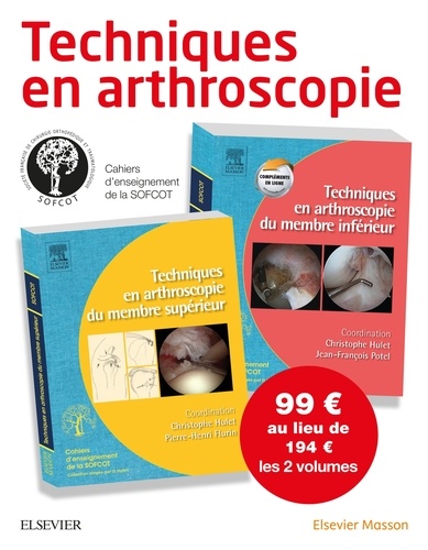 Techniques en arthroscopie. 2 volumes : Techniques en arthroscopie du membre supérieur ; Techniques en arthroscopie du membre inférieur