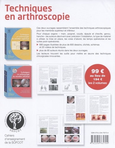 Techniques en arthroscopie. 2 volumes : Techniques en arthroscopie du membre supérieur ; Techniques en arthroscopie du membre inférieur