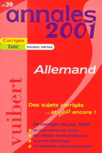 Christophe Journoud - Allemand Bac. Sujets Corriges 2001.