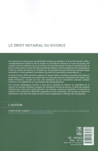 Le droit notarial du divorce 2e édition
