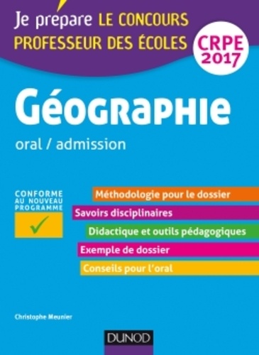 Christophe Meunier - Géographie oral/admission - Professeur des écoles CRPE.
