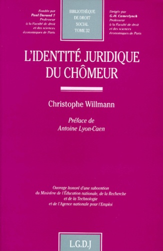 Christophe Willmann - L'identité juridique du chômeur.