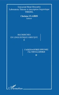 Recherches en linguistique grecque