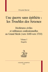 Une guerre sans épithète : les troubles des Sevenes