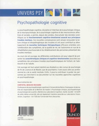 Psychopathologie cognitive. Enfant, adolescent, adulte