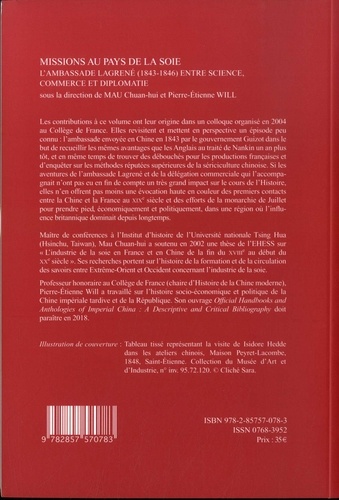 Missions au pays de la soie. L'ambassade Lagrené (1843-1846) entre science, commerce et diplomatie