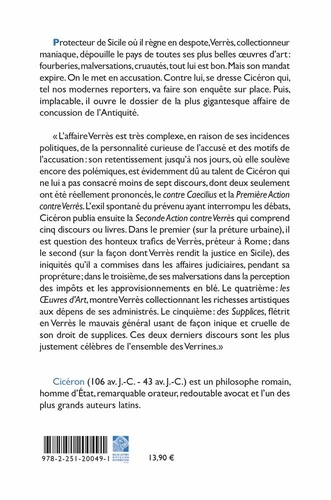 L'affaire Verrès - Contre Caecilius ; Première... de Cicéron - Livre -  Decitre