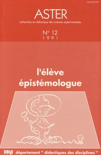 L'élève épistémologue