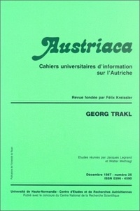  Auteurs divers - Austriaca N° 25 : Georg Trakl.