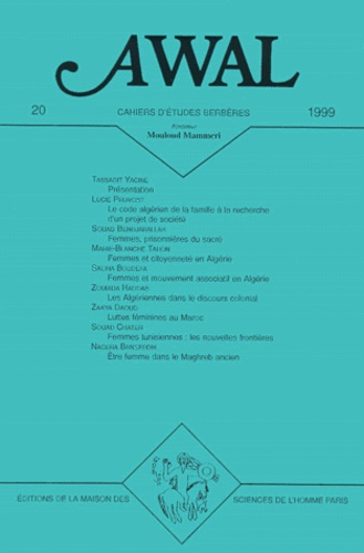 Yacine Tassadit et  Collectif - Awal n° 20 1999 : Femmes et politique au Maghreb.