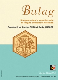 Hui-Lan Chao et Kyoko Kuroda - Bulag N° 30 : Divergences dans la traduction entre les langues orientales et le français.