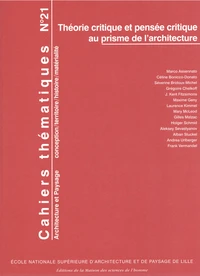 Théorie critique et pensée critique au prisme de l'architecture