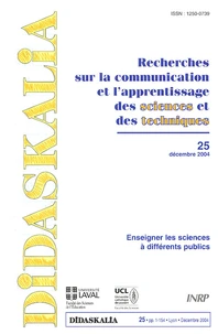 Enseigner les sciences à différents publics