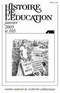 Vincent Alamercery - Histoire de l'éducation N° 107-108 Septembre : Bibliographie d'histoire de l'éducation française - Titres parus au cours de l'année 2002 et suppléments des années antérieures.