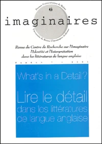 What's in a Detail ? Lire le détail dans les littératures de langue anglaise
