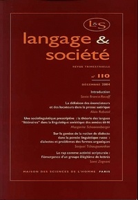 Sonia Branca-Rosoff et Alain Rabatel - Langage & société N° 110, Décembre 200 : .