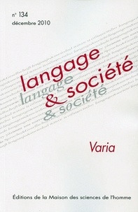 Josiane Boutet - Langage & société N° 134, décembre 201 : Varia.