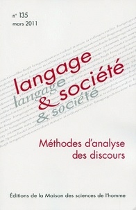 Josiane Boutet - Langage & société N° 135, Mars 2011 : Méthodes d'analyse des discours.