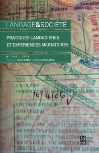 Cécile Canut et Mariem Guellouz - Langage & société N° 165/2018 : Pratiques langagières et expériences migratoires.