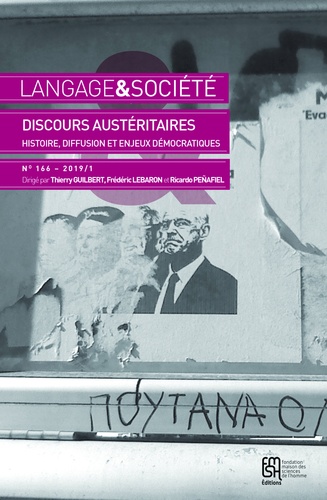 Thierry Guilbert et Frédéric Lebaron - Langage & société N° 166-2019/1 : Discours austéritaires - Histoire, diffusion et enjeux démocratiques.