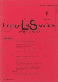 Josiane Boutet et Didier Demazière - Langage & société N° 8, Juin 1979 : .