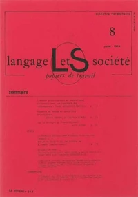 Langage & société N° 8, Juin 1979