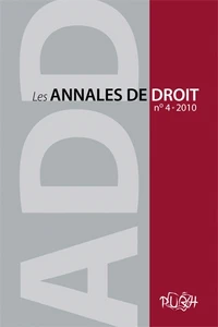 Les Annales de droit N° 4, 2010
