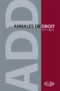Les Annales de droit N° 5/2011