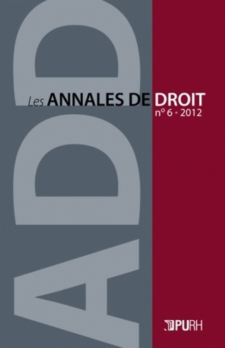 Vanessa Brochot et Guillaume Tusseau - Les Annales du droit N° 6/2012 : .