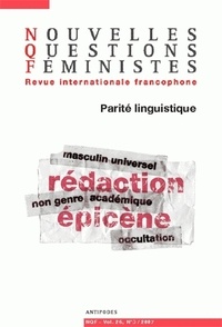 Fabienne Baider et Edwige Khaznadar - Nouvelles Questions Féministes Volume 26 N° 3/2007 : Parité linguistique.