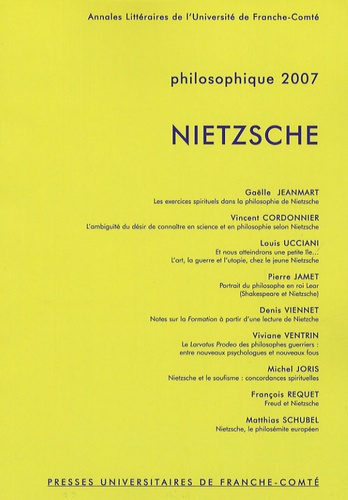 Gaëlle Jeanmart et Vincent Cordonnier - Philosophique 2007 : Nietzsche.