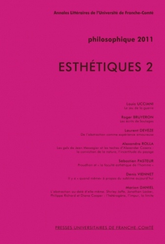 Louis Ucciani - Philosophique 2011 : Esthétiques - Tome 2.
