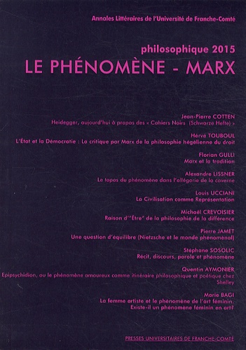 Louis Ucciani - Philosophique 2015 : Le phénomène - Marx.