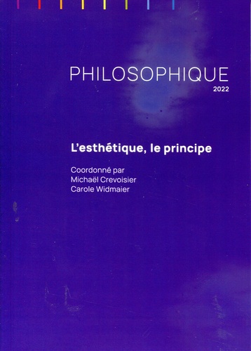 Philosophique 2022 L'esthétique, le principe