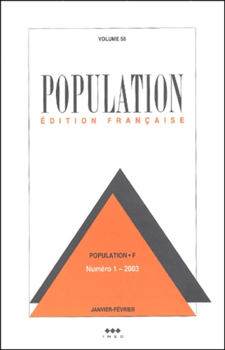  Collectif - Population Volume 58 N° 1 Janvi : .