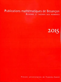 Publications mathématiques de Besançon 2015