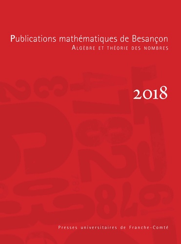 Christophe Delaunay - Publications mathématiques de Besançon 2018 : .