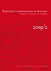 Publications mathématiques de Besançon N° 2/2019