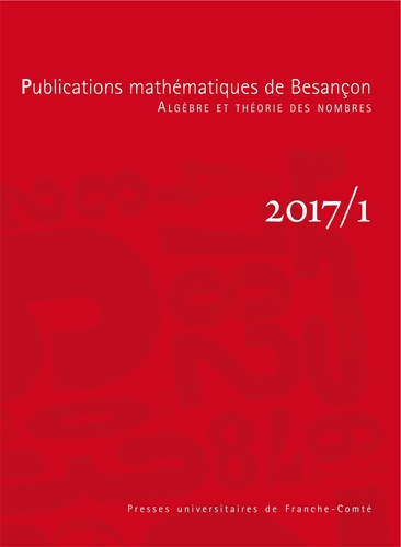 Christophe Delaunay - Publications mathématiques de Besançon N° 2017/1 : .