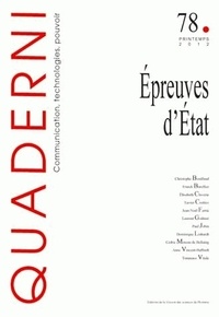 Lucien Sfez - Quaderni N° 78, printemps 201 : Epreuves d'Etat.