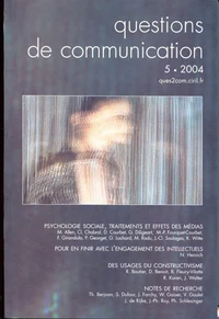 Psychologie sociale, traitements et effets des médias