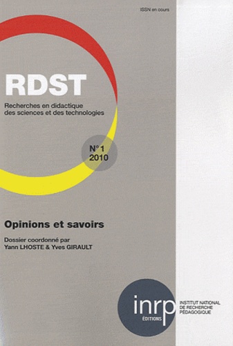 Yann Lhoste - RDST N° 1-2010 : Opinions et savoirs.