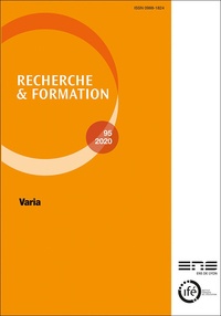 Cédric Frétigné et Stéphanie Rubi - Recherche et formation N° 95-2020 : Varia.