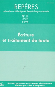 Sylvie Plane - Repères N° 11/1995 : Ecriture et traitement de texte.