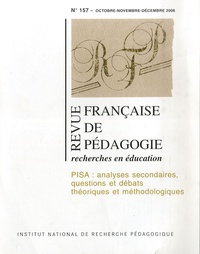 François Jacquet-Francillon et Jean-Yves Rochex - Revue française de pédagogie N° 157, 2006 : PISA : analyses secondaires, questions et débats théoriques et méthodologiques.