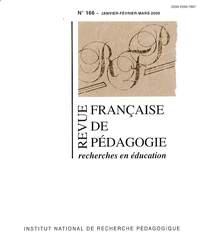Revue Française de pédagogie N° 166, 2009