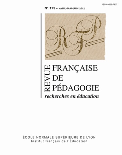 Olivier Faron - Revue française de pédagogie N° 179, Avril-mai-ju : .